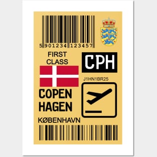 Copenhagen Denmark travel ticket Posters and Art